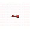 overlay 2PCS Matte Black Red AT4 Emblem Sierra Fit 2019-2022