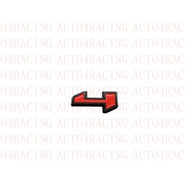 overlay 2PCS Matte Black Red AT4 Emblem Sierra Fit 2019-2022 GMC Sierra 1500 Overlay