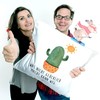 Mr. & Mrs. Panda Decorative Cushion Cactus Sun Gift Sofa