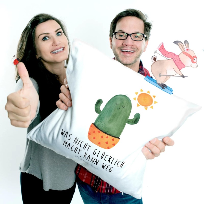 Mr. & Mrs. Panda Decorative Cushion Cactus Sun Gift Sofa