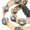 Double Row Hand Tambourine Metal Tambourine with Plating Bells Percussion