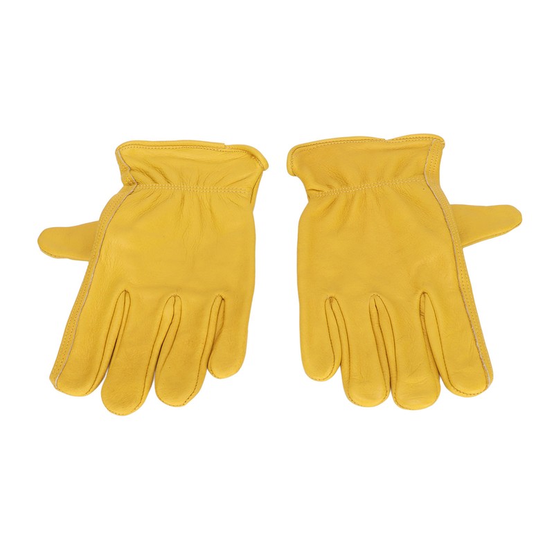 Garden Cowhide Gloves Wear Resistance Full Finger Leather Gloves for