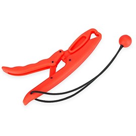 VBESTLIFE Floating Plastic Fishing Pliers, Floating Plastic Lip Pliers with Lanyard, Fish Lip Grip Pliers, Grabber Keeper Fishing Tackle (Red L) Fishing