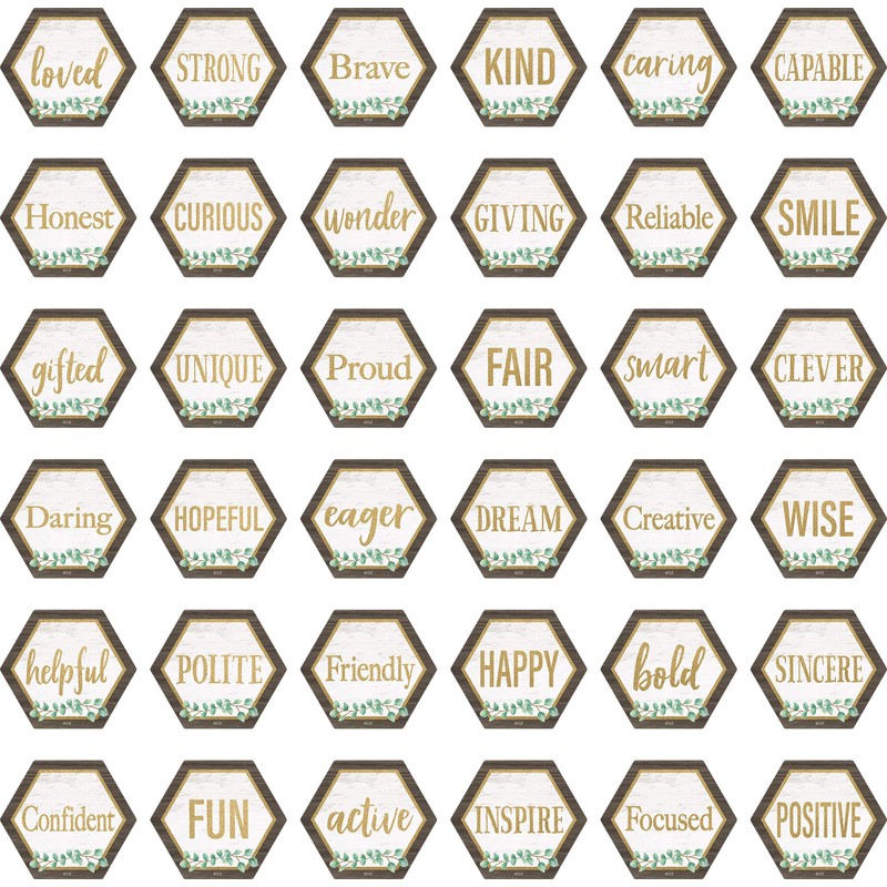 Teacher Created Resources Eucalyptus Positive Words Mini Accents (TCR8476)