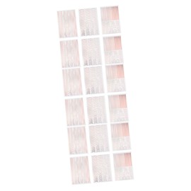 FRCOLOR 3sets Rose Gold Nail Art Sticker Set Creative Nail Stickers Easy to Apply Nail Tips Decal for Beauty Salons Home 6pcs*3