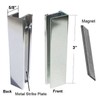 Shower Door U-Channel with Metal Strike Plate for 3/8" and