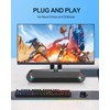 LENRUE Computer Speakers,Wired USB-Powered PC Speakers with 10W Clear Sound,Gaming