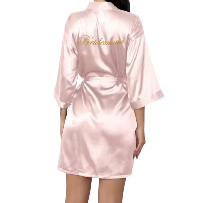 Kimono Bride White | Bridesmaid Pink | Robe Short |