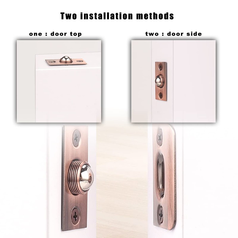 2 Pack Ball Door Catches - Adjustable Roller Spring Bearing