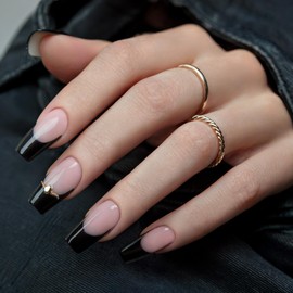 RARJSM Black Gel Nail Polish No Hema Formula 35ml Large Capacity One Step Pigment Soak Off UV LED Dark Black Gel Polish Curing Required for French Manicure Salon DIY at Home