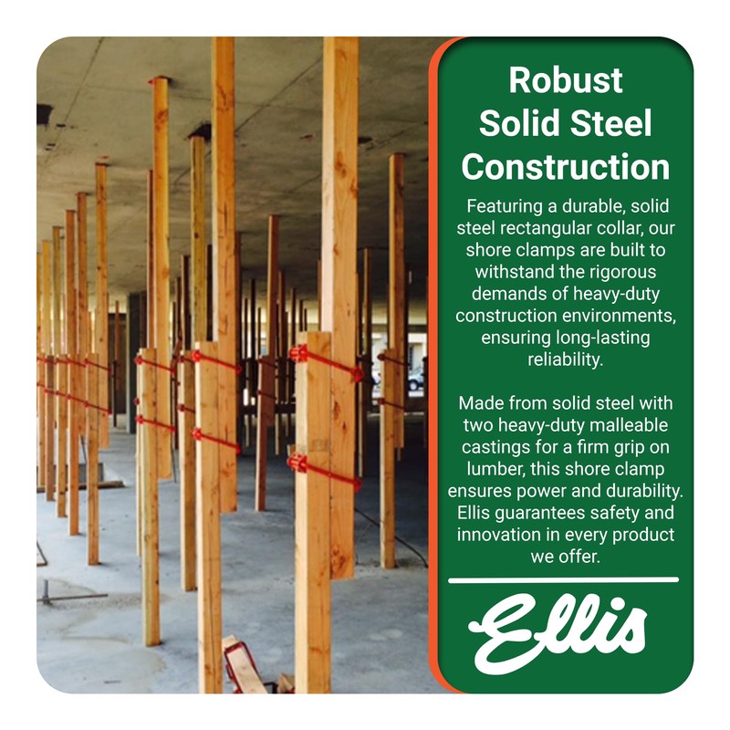 Ellis Shore Clamps - 2x4 Lumber Size, Adjustable Support System,