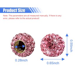 4PCS Bling Diamond Car Tire Valve Stem Cap, Crystal Rhinestone Wheel Valve Protective Cover, Dustproof Auto Tire Air Cap, Universal Vehicle Accessories for Sedan SUV Truck Motorcycle Bike (Pink)