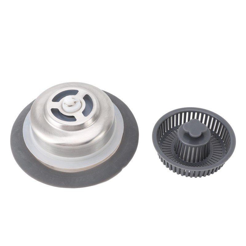 Kitchen Sink Drain Strainer Stopper Set Prevents Clogging 2 in