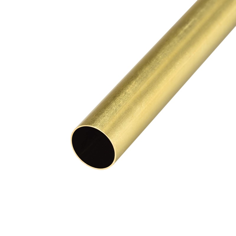 sourcing map Brass Round Tube Seamless Cable 300 mm Length