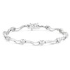 Hdiamonds Sterling Silver Diamond Heart Bracelet