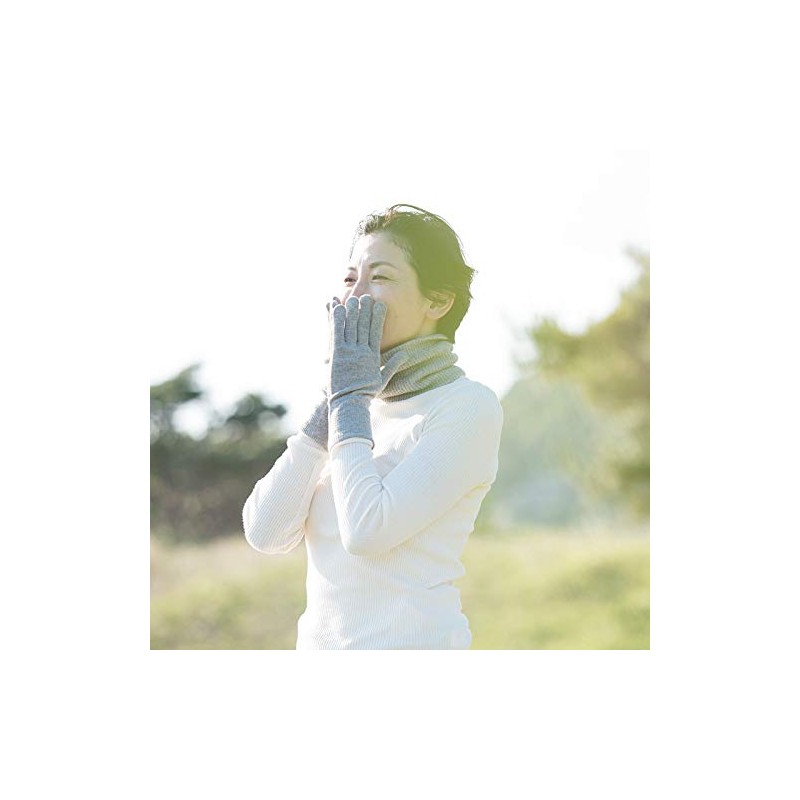 No Sewing Fabric Organic Cotton Yak Neck Warmer, gray