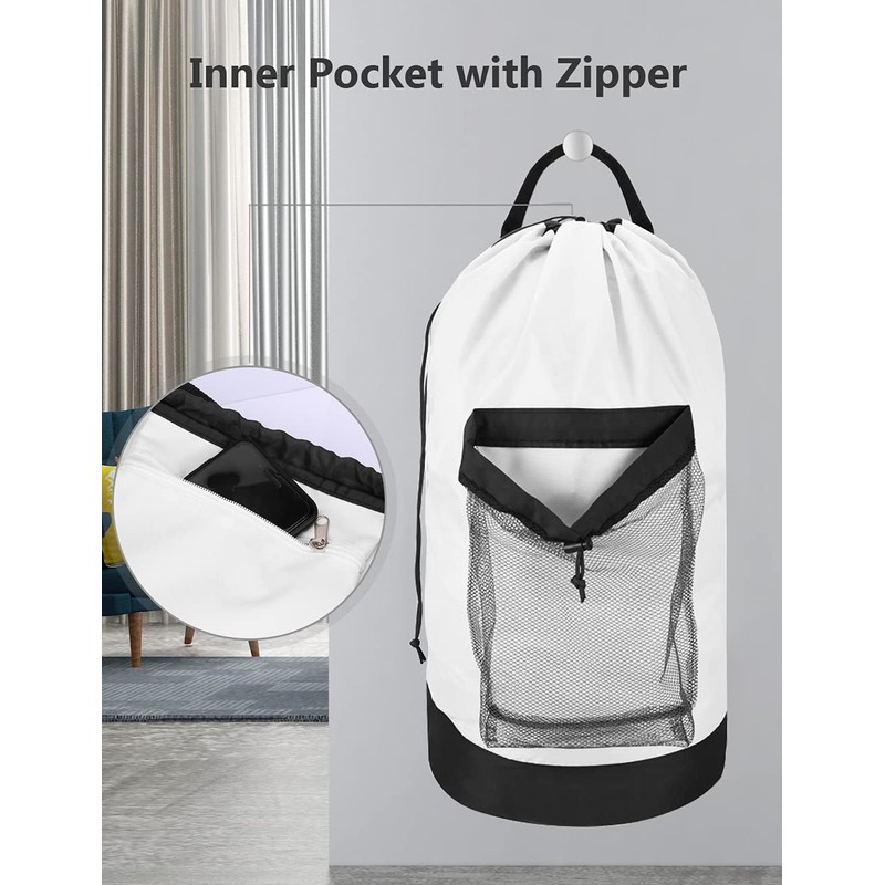 Dalykate Backpack Laundry Bag, Laundry Backpack with Shoulder Straps and