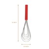 Flat Whisk Silicone Handle Non Slip 10" - 5 Wires