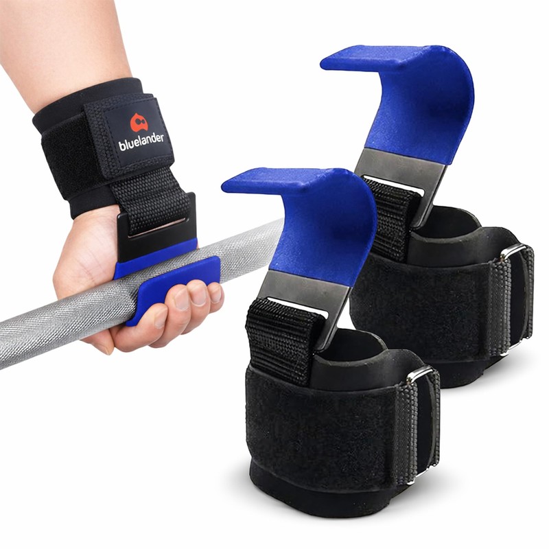 Bluelander Straps para Gym para Levantamiento de Pesas, Straps Ganchos