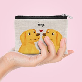 Anniversary Valentines Gifts for Couple Coin Purse Couple Gift for Her Wife Girlfriend Golden Retriever Themed Gifts Romantic Christmas Birthday Gift Idea for Couples Zipper Change Pouch