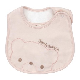 Baby Castle Bib, Natural Bear, Made in Japan, Pink