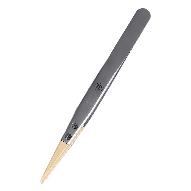 Anti Magnetic Tweezers with Replaceable Pointed Wooden Tips Watch Repair