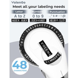 Embossing Label Maker, Embossed Label Maker with-Tape, Retro Embosser, Vintage & Portable Labeler, 1 Roll Black 3D Plastic Embossing Labeling Tape, Child DIY Crafting, Easy Use Manual Embosser