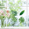 GORGECRAFT 4Pcs Palm Leaves Window Clings 16cm Monstera Leaf Window