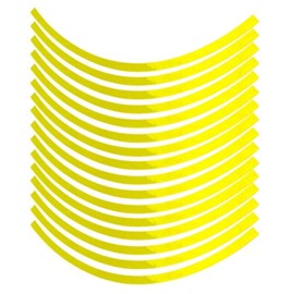 KIMISS Wheel Sticker,Universal Car Motorcycel Wheel Reflective Pinstripe Decal Tape Sticker Decoration Film 6 Colors(fluorescent yellow) // motorcycle rim tape