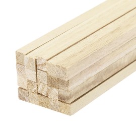 MECCANIXITY Square Wooden Sticks, 20"x1/8"x1/8" Dowel Rod Unfinished Hardwood Stick Craft Twigs Log Stick for DIY Crafts Pack of 20