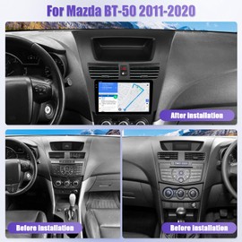 [4G+64G] Android Car Radio for Mazda BT-50 2011 2012 2013 2014 2015 2016 2017 2018 2019 2020 with Carplay Android Auto 9 Inch Touch Screen Bluetooth FM RDS/WiFi/GPS Navigation/SWC+AHD Backup Camera