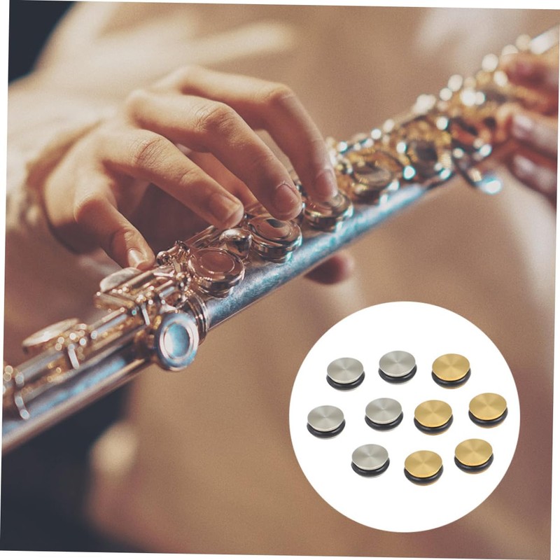 Levemolo 10pcs Flute Open Hole Key Plugs for Musicians Portable
