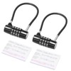 AMIR Long Shackle Combination Lock, 4 Digit Combination Padlock with