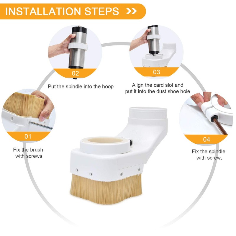 Daedalus NL330 - zapato de polvo CNC, 80 mm, color