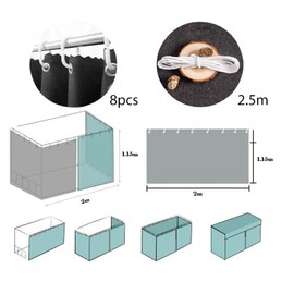 TINGSING Loft Bed Privacy Curtains, 2-Pack Breathable Dustproof Blackout Drapes for Single Sleeper Bunk Bed, Home and College Dorm Canopy Tent for Ultimate Privacy (Pink)