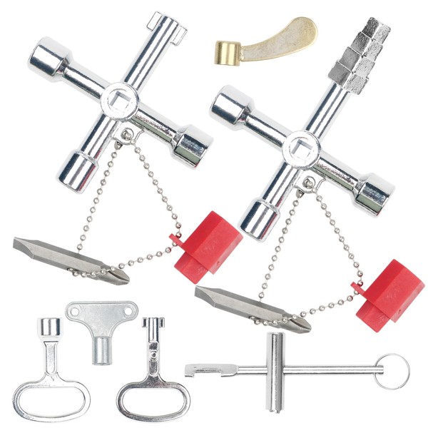 7 Pcs Utility Key Kit, Universal Control Cabinet Key, Gas