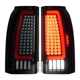 LED Tail Light Fit for GMC Yukon/Yukon XL 2015-2020, Driver and Passenger Side Taillights, Taillight Assembly Replacement Left + Right Pair, Black Housing Smoke Lens