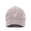 Goose Baseball Cap Embroidered Cotton Adjustable Dad Hat Light Grey