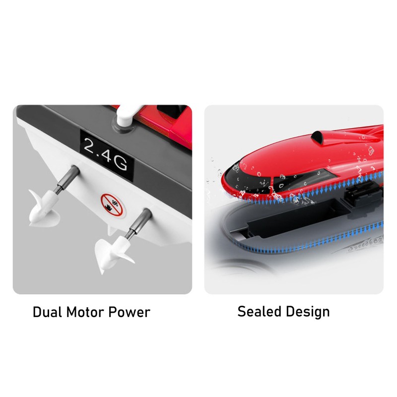 Remote Control Boats Rechargeable 2.4G Electric High Speed Speedboat for