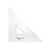 Pacific Arc Drafting Triangle, 20-inch, 45/90 Degrees, Clear Acrylic