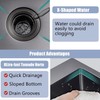 VALISY 18x18 Inch Black Bar Sink Drop In, Topmount Stainless