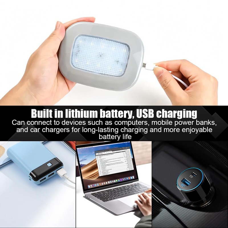 Car Interior Ceiling Roof Light, Magnetic Wireless LED Vehicle Dome