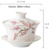 YBK Tech 10oz Large Gaiwan, Porcelain Kung Fu Tea Cup