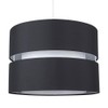 MiniSun Modern Large 2 Tier Black & White Cylinder Ceiling