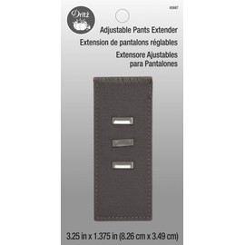 Dritz Clothing Care 82687 Adjustable Pants Hook Extender, Gray 3.25" x 1.375"