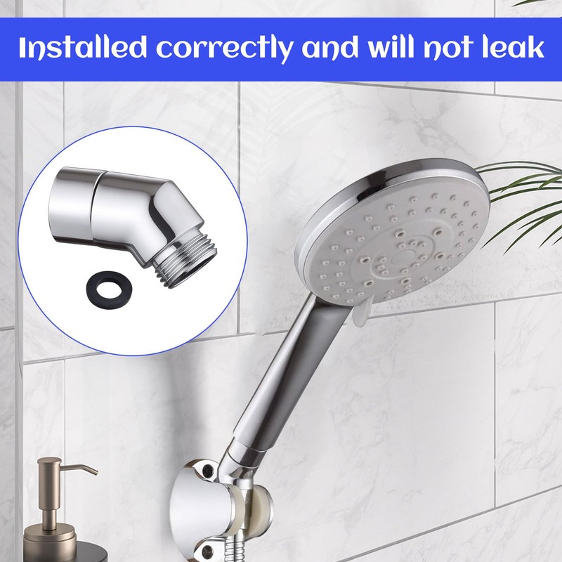 Shower Head Adapter, 1 Pcs 135 Degree Shower Elbow Adapter,
