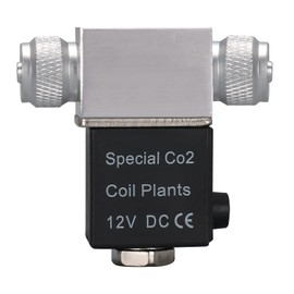PENCHEN Solenoid Valve,Solenoid Valve for Aquarium CO2 System Regulator DC 12V Output Connect 4 * 6mm Tube or Bubble Counter Double Head Noiseless Low Temperature Version