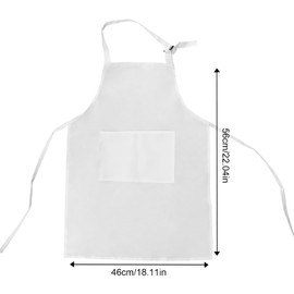 2 Pcs Kids Apron for Cooking Age 3-6, Adjustable Children Aprons with 2 Large Pockets, Convenient Child Artist Aprons for Boy Girl Painting,Toddler Chef Bib Apron for Kitchen Crafting Baking?White?