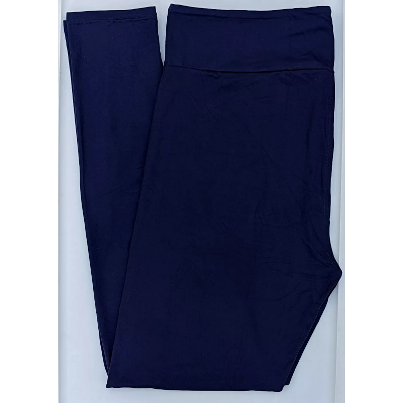 LuLaRoe OS LuLaRoe One Size Solid Dark Navy Blue Leggings