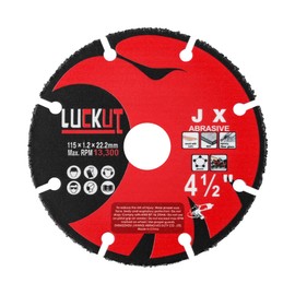 LUCKUT 4 1/2 Inch Cut Off Wheel for Wood, Laminate, Plastic - Angle Grinder Wood Cutting Disc 4.5 Inch - Tungsten Carbide - 115 mm